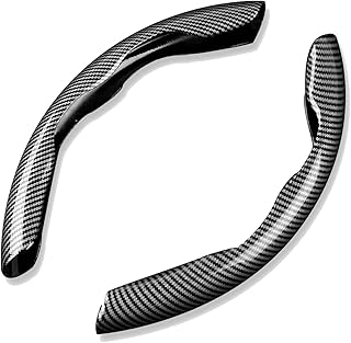 Aicasatm housse de volant de voiture en cuir pu flexible en fibre