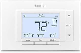Thermostat intelligent wi-fi emerson sensei pour maison intelligente, édition pro, fonctionne avec alexa