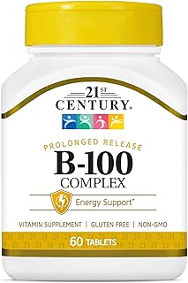 Capsules de vitamine b du 21e siècle, complexe à libération prolongée, 60 unités