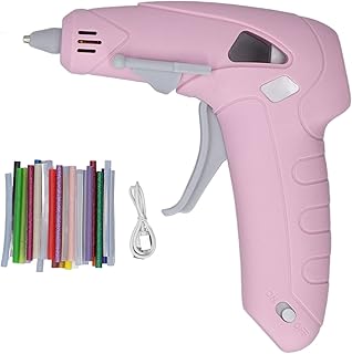 Pistolet à colle électrique sans fil rechargeable à chauffage rapide avec 30 bâtons