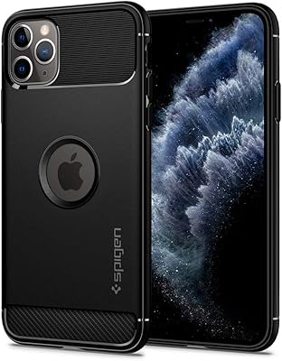 Coque spigen rugged armor conçue pour iphone 11 pro max - noir mat