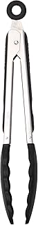 Pince de cuisine bergner gizmo 30,5 cm, nylon et acier inoxydable bg3210, noire