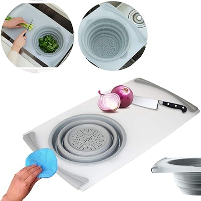 Ensemble de planches à découper de cuisine avec éponge gratuite, accessoires de cuisine