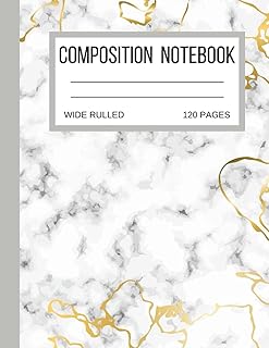 Cahier de composition : carnet de notes en papier ligné large - ligné