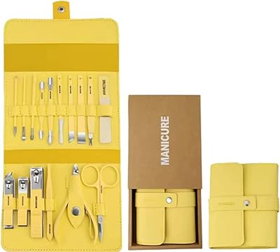 Ensemble de manucure et pédicure coupe-ongles, kit de pédicure professionnel 16 en 1