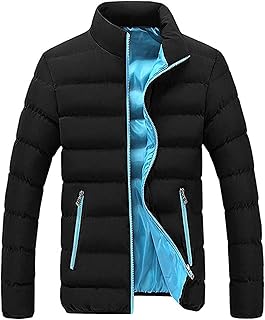 Veste d'hiver décontractée à fermeture éclair de couleur unie pour hommes, veste à simple boutonnage (couleur : bleu, taille : xxxxxx-large). Des produits variés pour tous les besoins sur Diaytar Sénégal