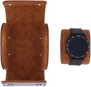 Boîte de rangement de montre en simili cuir conception de cylindre organisateur