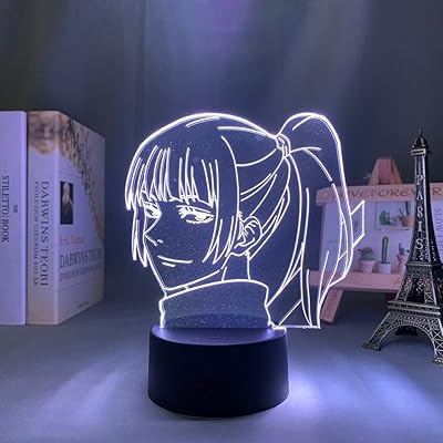 Anime jujutsu kaisen maki zenin grande lampe led pour enfants amis de ́coration