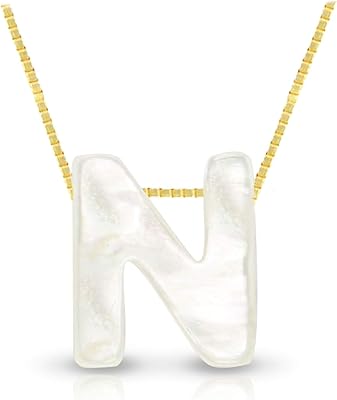 Collier femme en or 18 carats avec décoration pendante en perles de vera