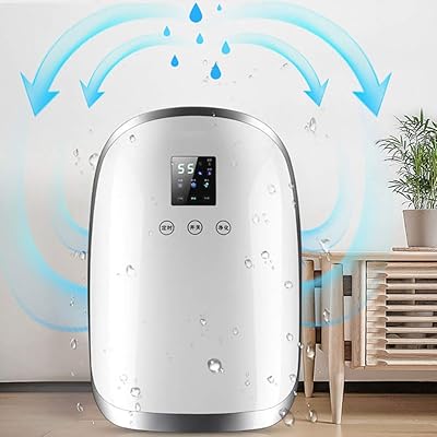 Déshumidificateur 1700 ml, séchage silencieux, vidange externe continue du tuyau d'eau, affichage led