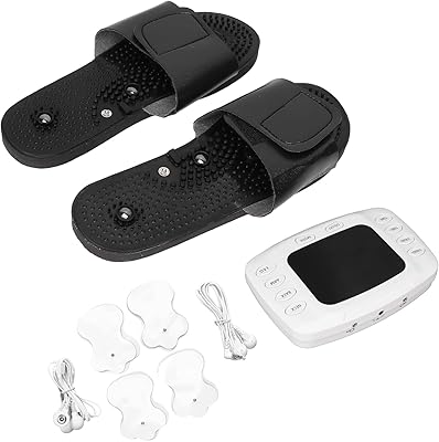 Masseur électronique à impulsions, masseur neuromusculaire tse ems avec chaussons de massage, masseur