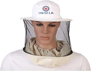 Chapeau d'abeille blanche au miel indigène pour protéger le visage des piqûres d'abeilles