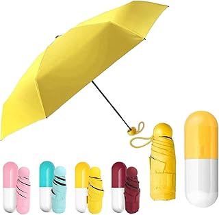 Mini parapluie capsule, parapluie compact et léger, protection solaire uv, parapluie de voyage