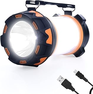 Lampe de poche de camping à led rechargeable, lampe de poche ultra lumineuse