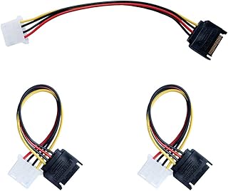 3 paquets de câbles d'alimentation sata 15 broches serial ata mâle vers molex lp4 femelle ide 8 pouces/20 cm. Diaytar : Où chaque achat est une victoire pour votre budget