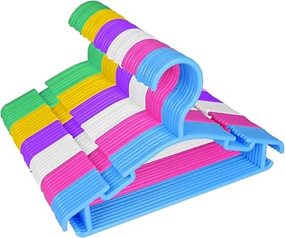Tomface 60 pièces ensemble de cintres pour bébé en plastique, petit cintre
