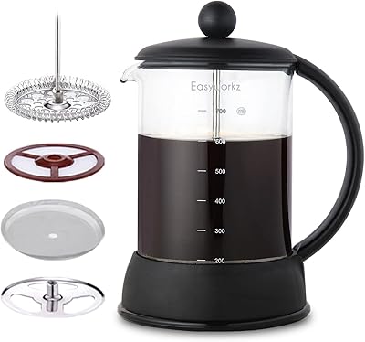 Cafetière à thé easyworks 800 ml avec verre borosilicate