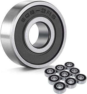 10pcs 608-2rs roulements à billes industriels roulements rouleaux en caoutchouc double