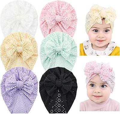 Chapeaux de turban respirants et doux à gros nœuds bonnets couvre-chefs pour bébés