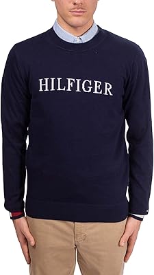 Pull à manches avec logo tommy hilfiger pour hommes