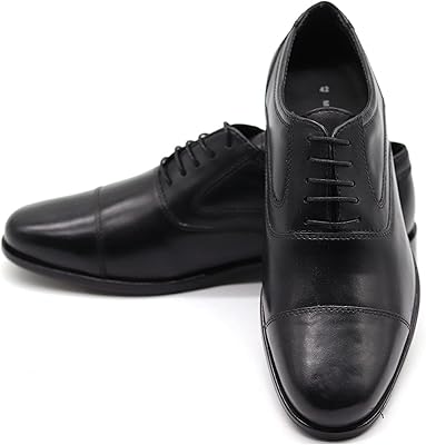 Chaussures milano pour hommes, en cuir véritable, noir, 43 eu