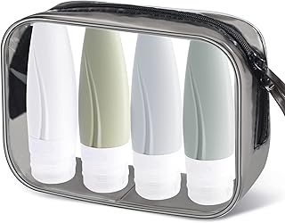 Ensemble de bouteilles de voyage darki - récipients en silicone étanches de 2