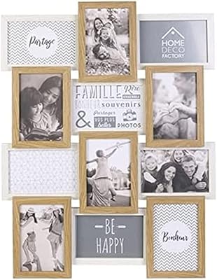 Cadre photo en bois et blanc the home deco factory, 10 x 15