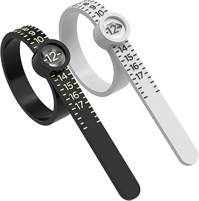 Bague sizer 2 pcs dowsabel ring sizer outil de mesure ruban