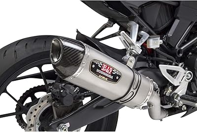 Échappement slip-on yoshimura r-77 (course/acier inoxydable/fibre de carbone/finition) pour 19 honda cb300r