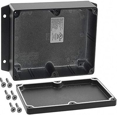 Bud industries an-2856-ab aluminium ip68 avec revêtement en poudre noire 673x476x217 avec supports