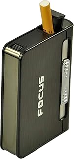 Une boîte pour ranger les cigarettes avec un briquet à gaz