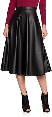 Jupe évasée en similicuir j2 love pour femme