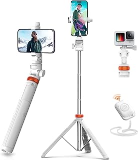 Trépied usos selfie stick avec télécommande légère trépied portable solide de 62 pouces