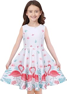 Robe de soirée décontractée au design licorne pour filles de 2 à 10