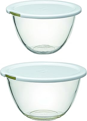 Bol en verre résistant à la chaleur hario avec couvercle, lot de 2