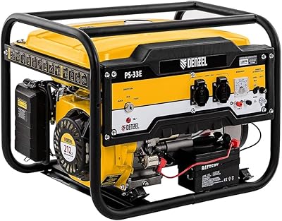 Générateur à essence ps-33e, 3,3 kva, 230 v, prise type g, démarreur électrique//denzel