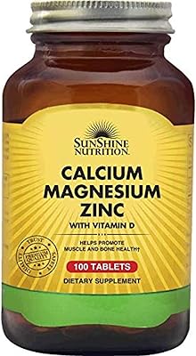 Supplément de calcium, de magnésium et de zinc de sunshine nutrition avec vitamine