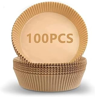Showway 100 pièces de doublures en papier jetables pour friteuse à air, doublures