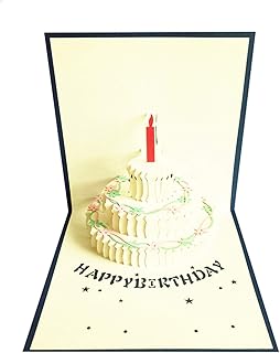 Carte de vœux pop-up 3d de noël fantastique, taille 15x15 cm avec enveloppe