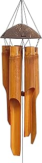 Carillons éoliens faits à la main 5 tubes de bambou, dessus en bois de cocotier, carillons éoliens en bois à faible ton profond pour la décoration intérieure et extérieure de la maison 25. Gagnez du temps et de l'argent avec Diaytar