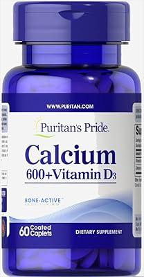 Complément alimentaire puritan's pride calcium 600+ avec vitamine d3 (60 gélules)