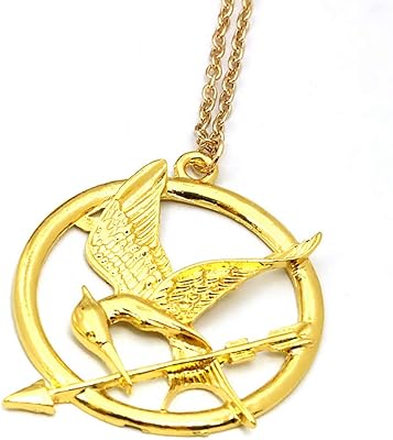 Collier inspiré de hunger games (or, taille unique)