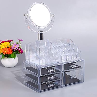 Boîte de rangement de bijoux organisateur de cosmétiques en acrylique support d'organisateur