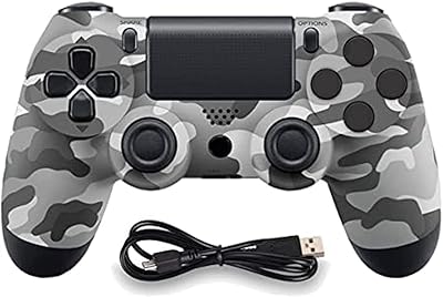 Manette sans fil, compatible avec playstation 4, multicolore (gris camouflage)