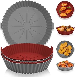 Paquet de 4 friteuses à air en silicone sans danger pour les aliments