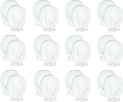 12 paires de gants enfants anti-rayures liwely unisexe 100% coton couleur