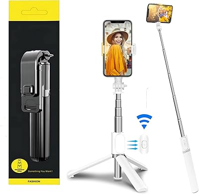 Perche à selfie mobile taille 4,5 à 6,2 pouces, trépied extensible avec support