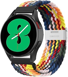 Bracelet de montre tressé xmuxi 20 mm compatible avec samsung galaxy