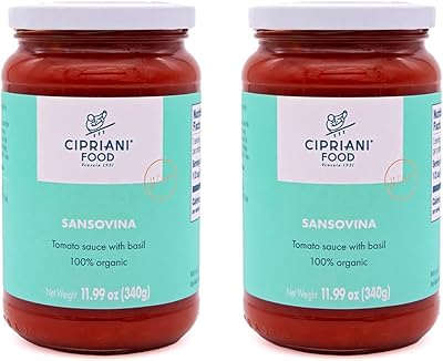 Tomates hachées sansovina biologiques cipriani food usda - 12 oz (paquet de 2)