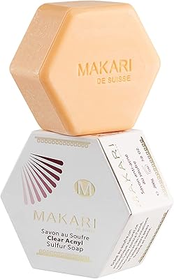 Savon au soufre macari classic 210 ml - pain de savon anti-acné